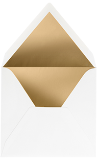 Envelop wit met gouden inlay