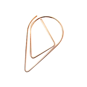 Rosegoud paperclip druppel